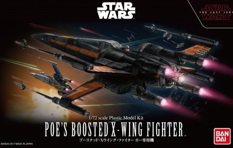 SWM BANDAI 1/72 scale Poe's Boosted X-Wing Fighter model kit